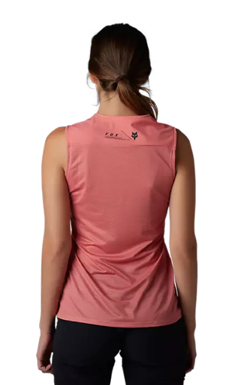 Fox Racing Women's Flexair Ascent Sleeveless Jersey in Salmon-1